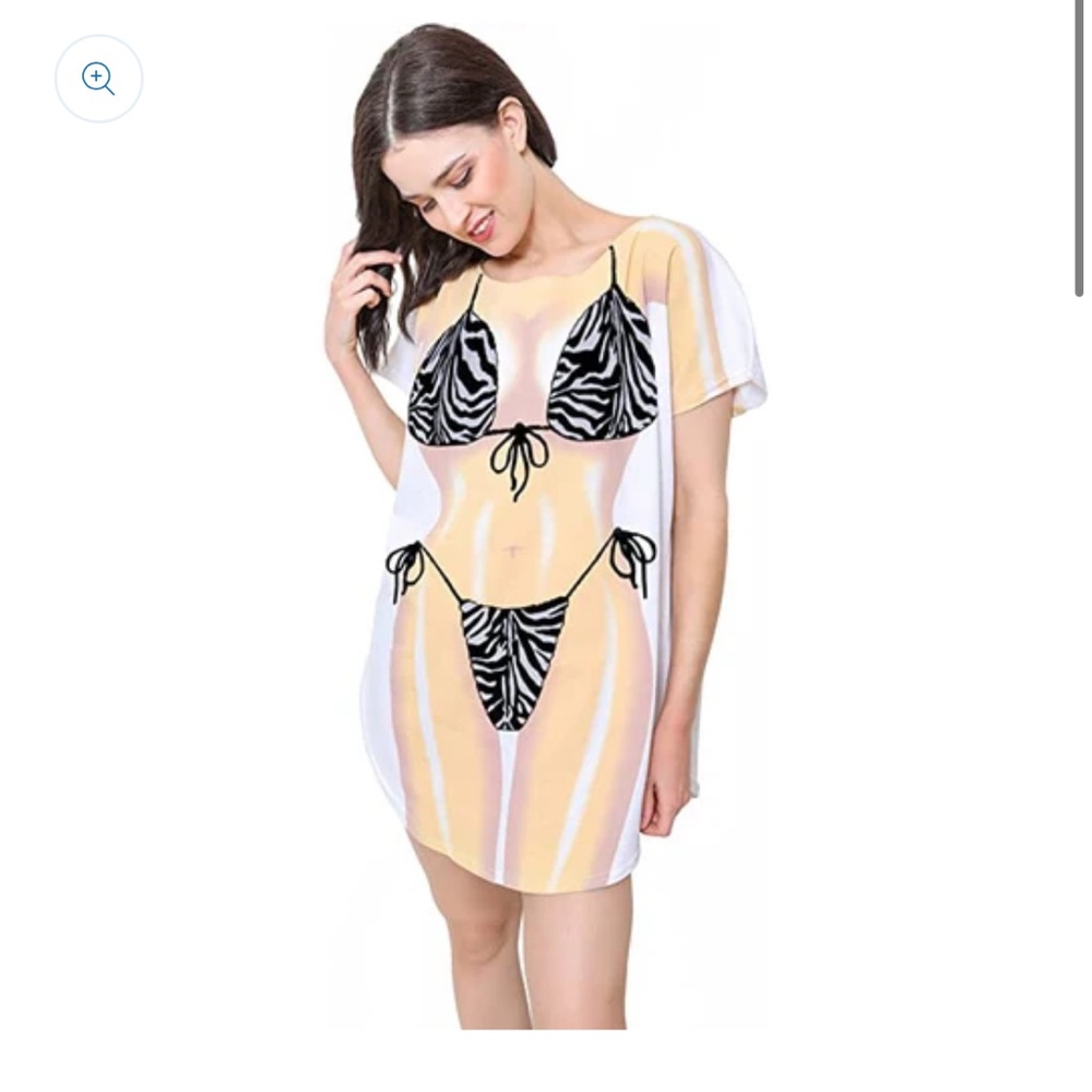 Women's Zebra Print Bikini Cover-Up